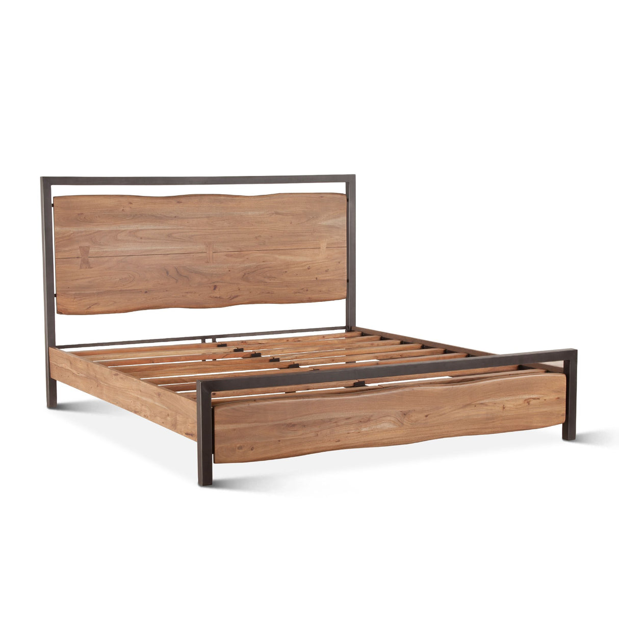 Aspen King Bed in Smoked Acacia from Home Trends & Design - Luna Furniture