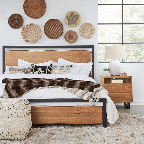 Aspen King Bed in Smoked Acacia from Home Trends & Design - Luna Furniture