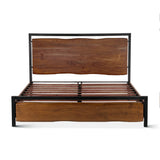Aspen King Bed in Walnut from Home Trends & Design - Luna Furniture
