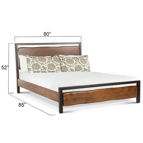 Aspen King Bed in Walnut from Home Trends & Design - Luna Furniture