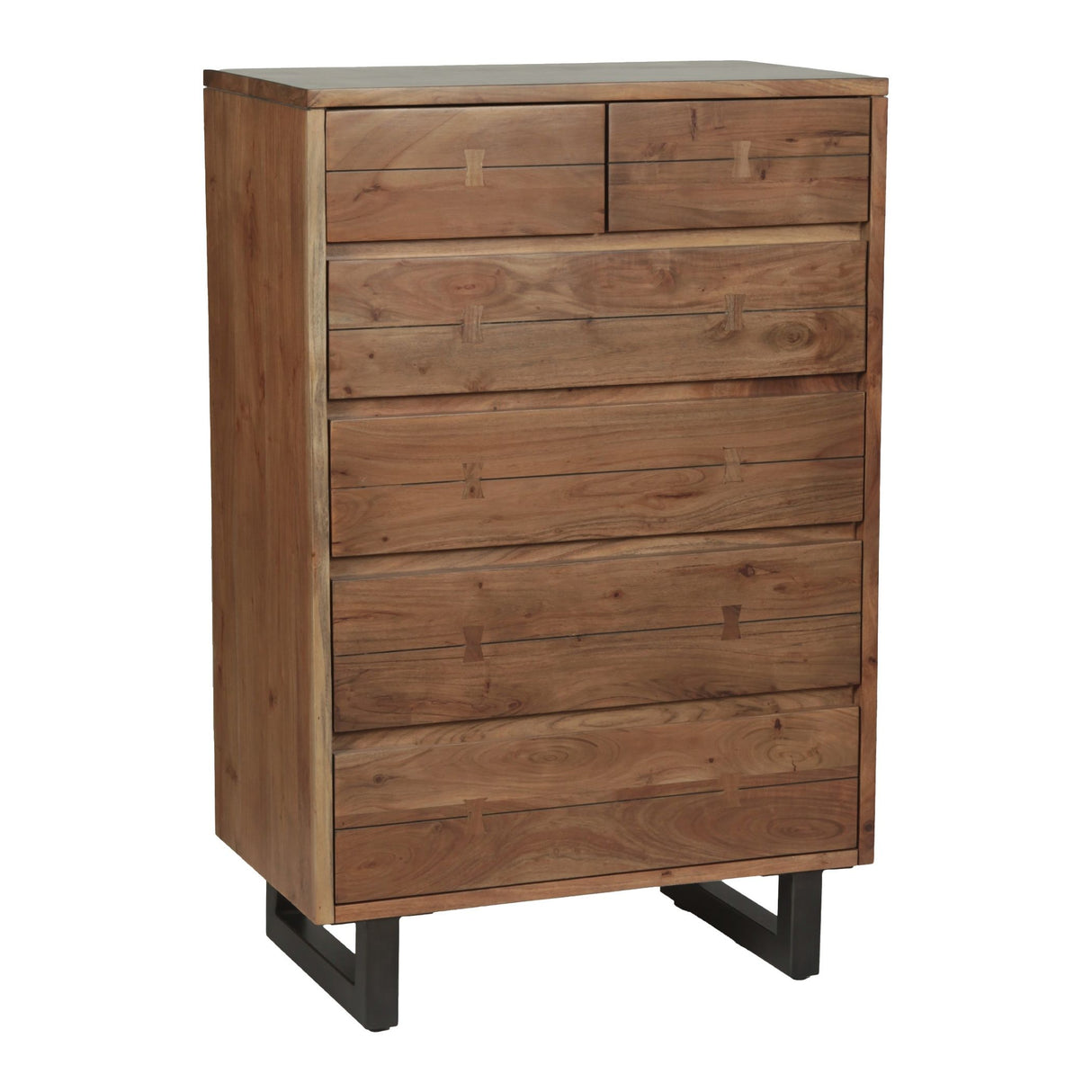 Aspen 34" Tall Chest in Smoked Acacia from Home Trends & Design - Luna Furniture