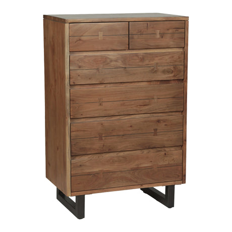Aspen 34" Tall Chest in Smoked Acacia from Home Trends & Design - Luna Furniture