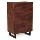 Aspen 34" Tall Chest in Walnut from Home Trends & Design - Luna Furniture