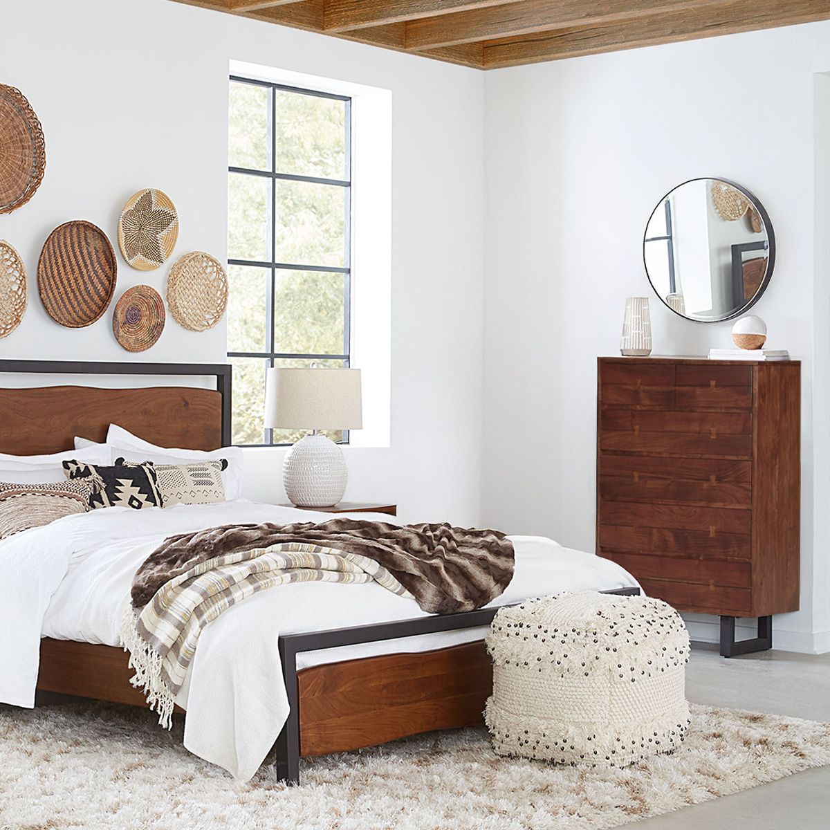 Aspen 34" Tall Chest in Walnut from Home Trends & Design - Luna Furniture