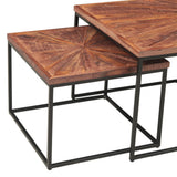 Aster 47" Nesting Coffee Tables in Sunburst Brownstone from Home Trends & Design - Luna Furniture