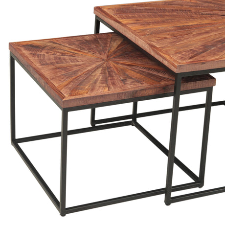Aster 47" Nesting Coffee Tables in Sunburst Brownstone from Home Trends & Design - Luna Furniture
