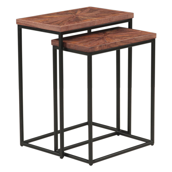 Aster 20" Nesting Side Tables in Sunburst Brownstone