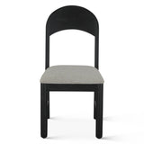 Bilboa 18" Upholstered Dining Chair in Distressed Black, Set of 2 from Home Trends & Design - Luna Furniture