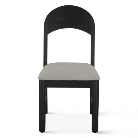 Bilboa 18" Upholstered Dining Chair in Distressed Black, Set of 2 from Home Trends & Design - Luna Furniture