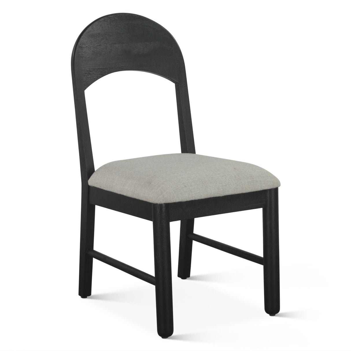 Bilboa 18" Upholstered Dining Chair in Distressed Black, Set of 2 from Home Trends & Design - Luna Furniture