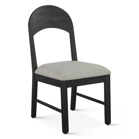 Bilboa 18" Upholstered Dining Chair in Distressed Black, Set of 2 from Home Trends & Design - Luna Furniture