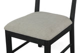 Bilboa 18" Upholstered Dining Chair in Distressed Black, Set of 2 from Home Trends & Design - Luna Furniture