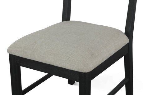 Bilboa 18" Upholstered Dining Chair in Distressed Black, Set of 2 from Home Trends & Design - Luna Furniture