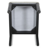 Bilboa 18" Upholstered Dining Chair in Distressed Black, Set of 2 from Home Trends & Design - Luna Furniture