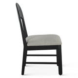 Bilboa 18" Upholstered Dining Chair in Distressed Black, Set of 2 from Home Trends & Design - Luna Furniture