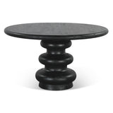 Bilboa 52" Round Dining Table in Distressed Black from Home Trends & Design - Luna Furniture