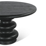 Bilboa 52" Round Dining Table in Distressed Black from Home Trends & Design - Luna Furniture