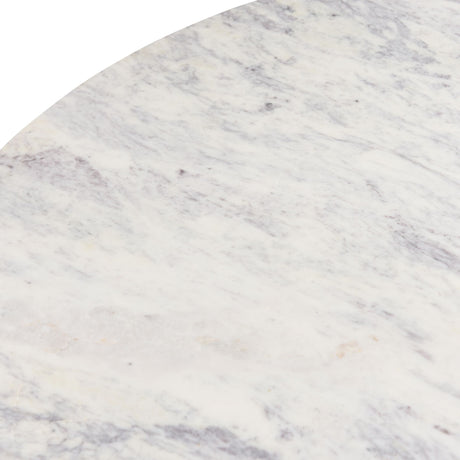 Barcelona 54" Round Dining Table with White Marble and Reclaimed Wood Legs from Home Trends & Design - Luna Furniture