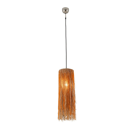Boho Orange Glass Bead Round Pendant from Home Trends & Design - Luna Furniture