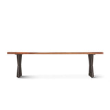 Brisbane 68" Dining Bench in Natural Sheesham and Iron from Home Trends & Design - Luna Furniture