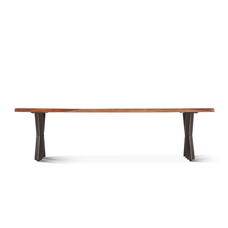 Brisbane 68" Dining Bench in Natural Sheesham and Iron from Home Trends & Design - Luna Furniture