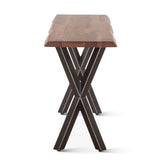 Brisbane 58" Console Table in Natural Sheesham Wood and Iron from Home Trends & Design - Luna Furniture