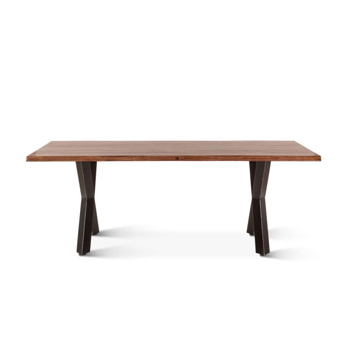Brisbane 80" Dining Table in Natural Sheesham Wood and Iron from Home Trends & Design - Luna Furniture