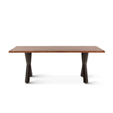 Brisbane 80" Dining Table in Natural Sheesham Wood and Iron from Home Trends & Design - Luna Furniture