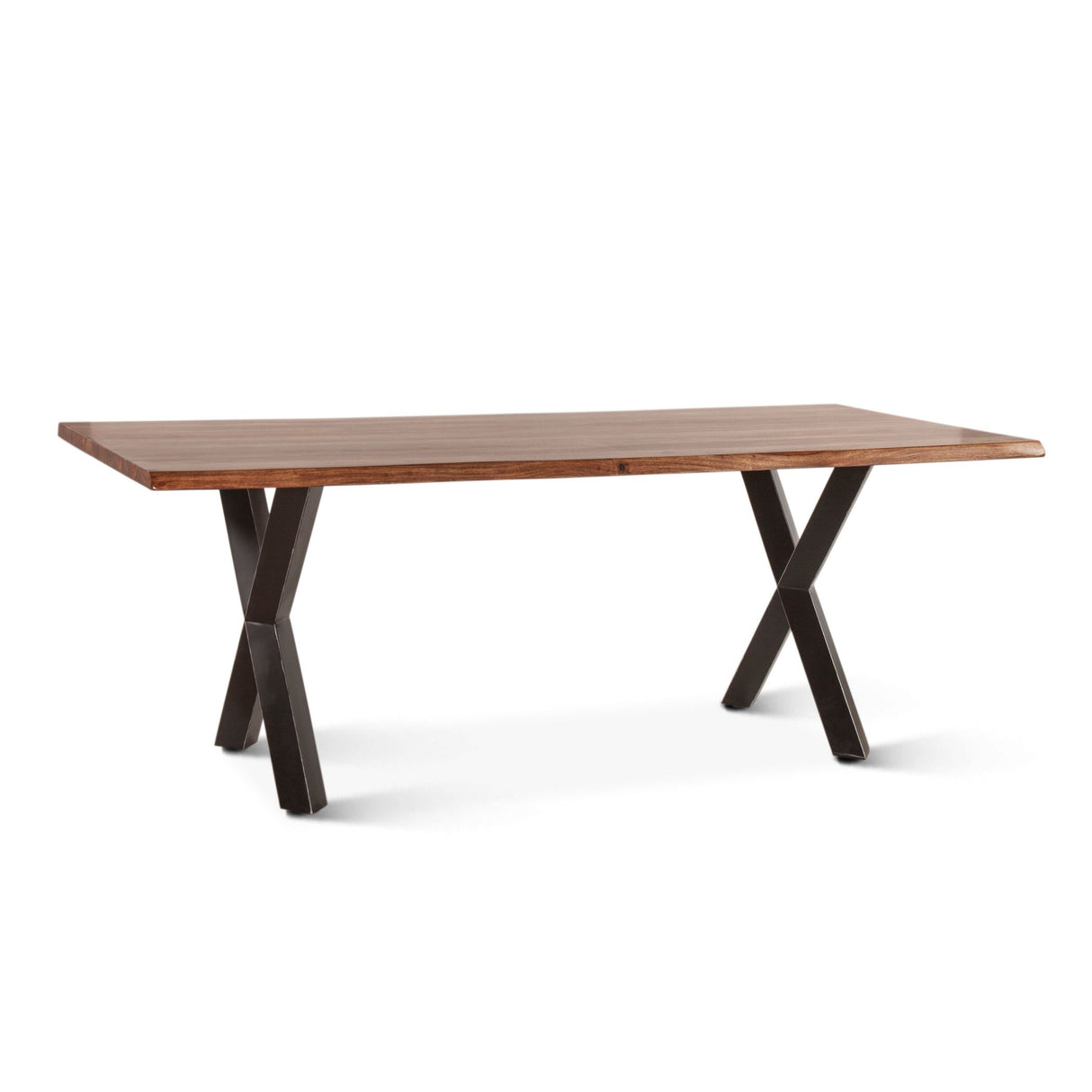Brisbane 80" Dining Table in Natural Sheesham Wood and Iron from Home Trends & Design - Luna Furniture