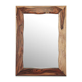 Brisbane 43" Mirror in Natural Sheesham from Home Trends & Design - Luna Furniture