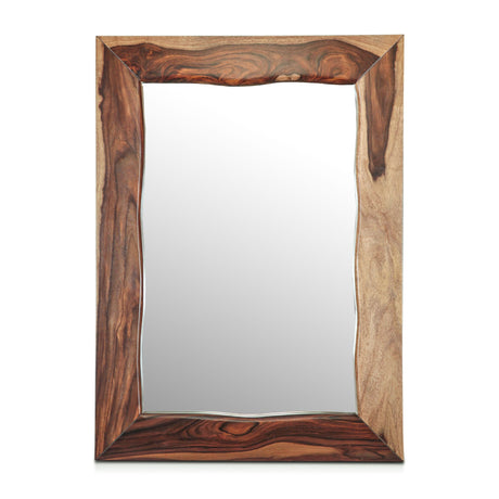 Brisbane 43" Mirror in Natural Sheesham from Home Trends & Design - Luna Furniture