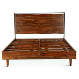 Brisbane King Bed in Natural Sheesham from Home Trends & Design - Luna Furniture