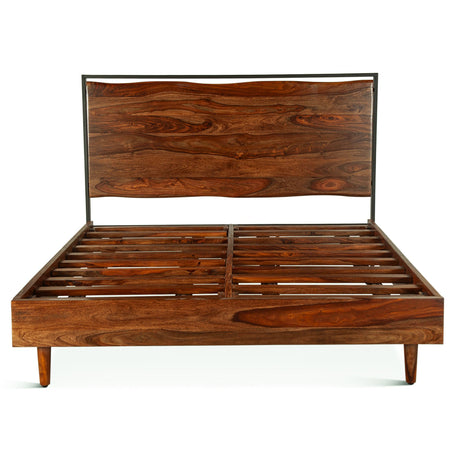 Brisbane King Bed in Natural Sheesham from Home Trends & Design - Luna Furniture