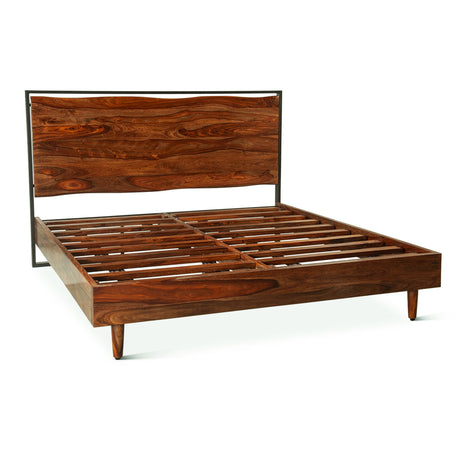 Brisbane King Bed in Natural Sheesham from Home Trends & Design - Luna Furniture