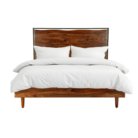Brisbane King Bed in Natural Sheesham from Home Trends & Design - Luna Furniture