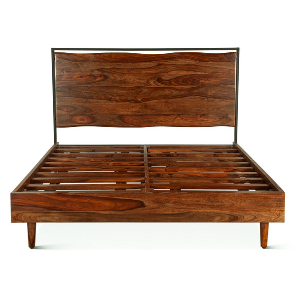 Brisbane Queen Bed in Natural Sheesham