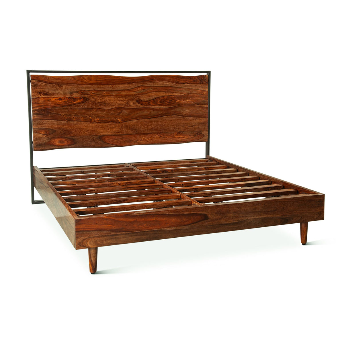 Brisbane Queen Bed in Natural Sheesham from Home Trends & Design - Luna Furniture