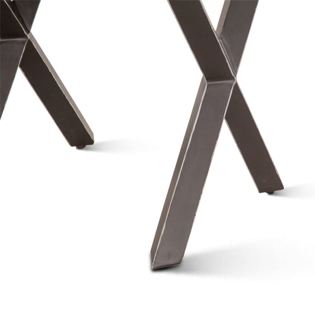 Brisbane 26" Side Table in Natural Sheesham Wood and Iron from Home Trends & Design - Luna Furniture