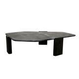 Breton 64" Hexagonal Coffee Table with Lava Marble Top with Dark Mango Base from Home Trends & Design - Luna Furniture