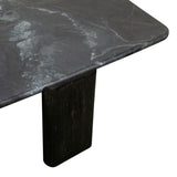 Breton 64" Hexagonal Coffee Table with Lava Marble Top with Dark Mango Base from Home Trends & Design - Luna Furniture