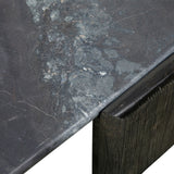 Breton 64" Hexagonal Coffee Table with Lava Marble Top with Dark Mango Base from Home Trends & Design - Luna Furniture