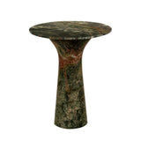 Breton 18" Side Table in Green Bidasar Marble from Home Trends & Design - Luna Furniture