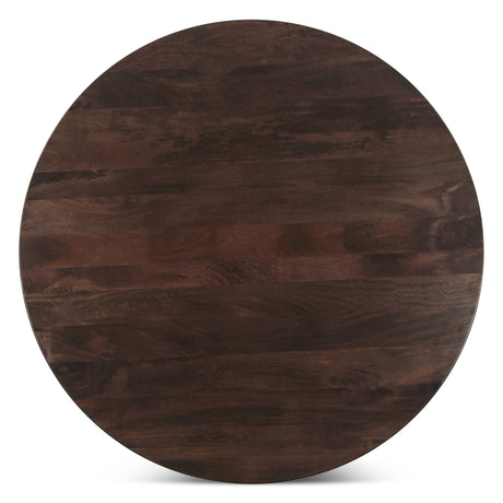 Bijou 54" Round Dining Table in Dark Sienna from Home Trends & Design - Luna Furniture