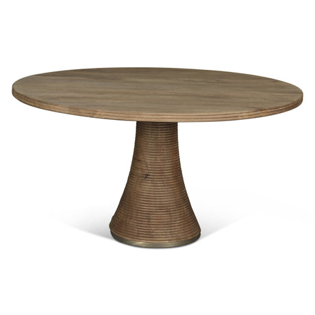 Bijou 54" Round Dining Table in Natural Brown from Home Trends & Design - Luna Furniture