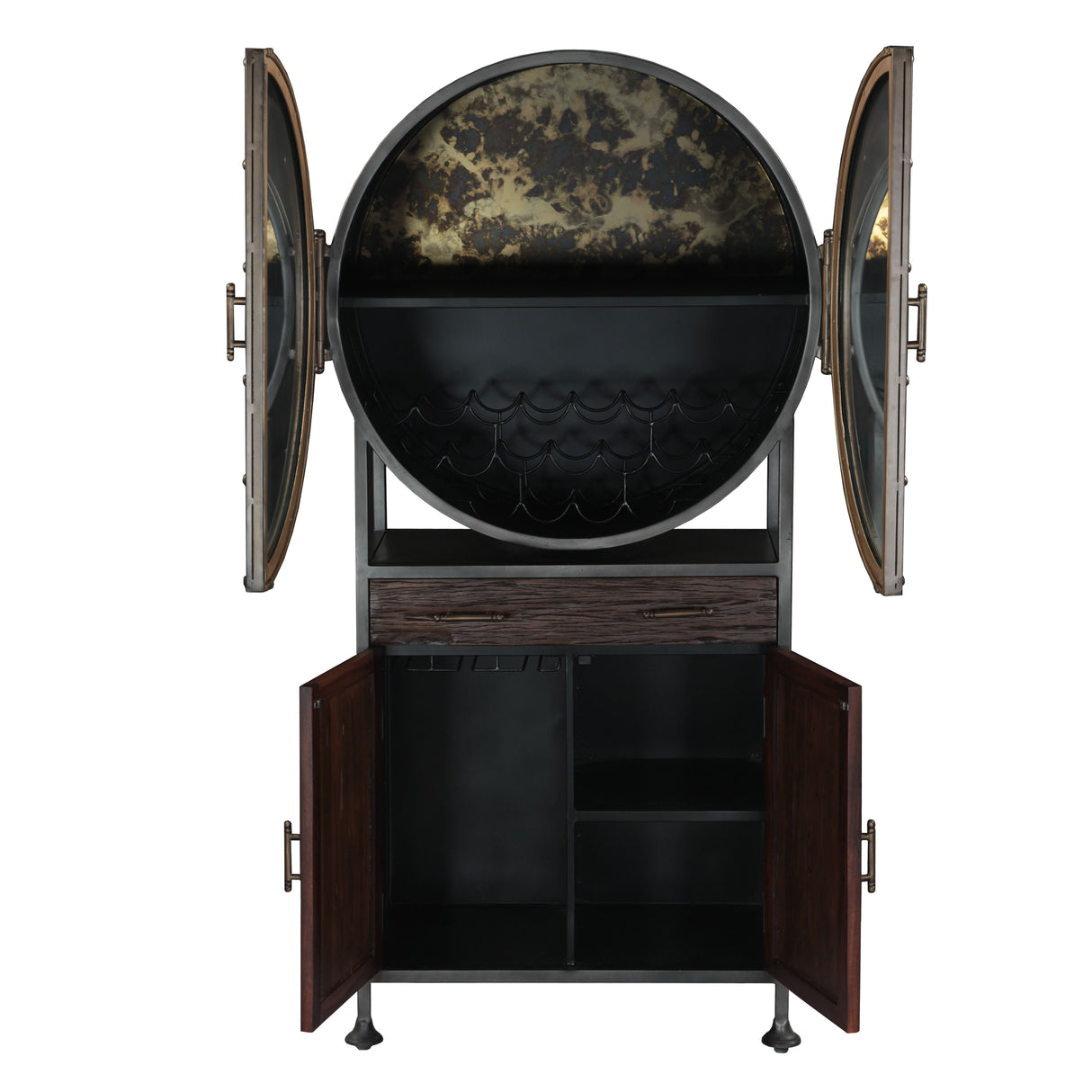 Bowery 74" Tall Round Bar Cabinet from Home Trends & Design - Luna Furniture