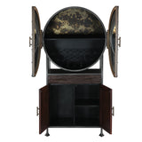 Bowery 74" Tall Round Bar Cabinet from Home Trends & Design - Luna Furniture