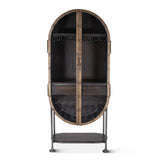 Bowery 34" Tall Oval Bar Cabinet from Home Trends & Design - Luna Furniture