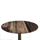 Bowery 36" Gathering Table with Cappuccino Marble and Antique Gold Hexagon Base from Home Trends & Design - Luna Furniture
