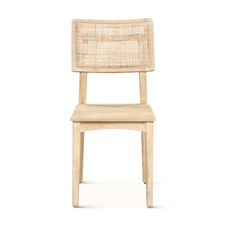 Casablanca 18" Dining Chair in Natural White, Set of 2 from Home Trends & Design - Luna Furniture