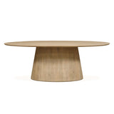 Casablanca 86" Oval Dining Table in Natural White from Home Trends & Design - Luna Furniture